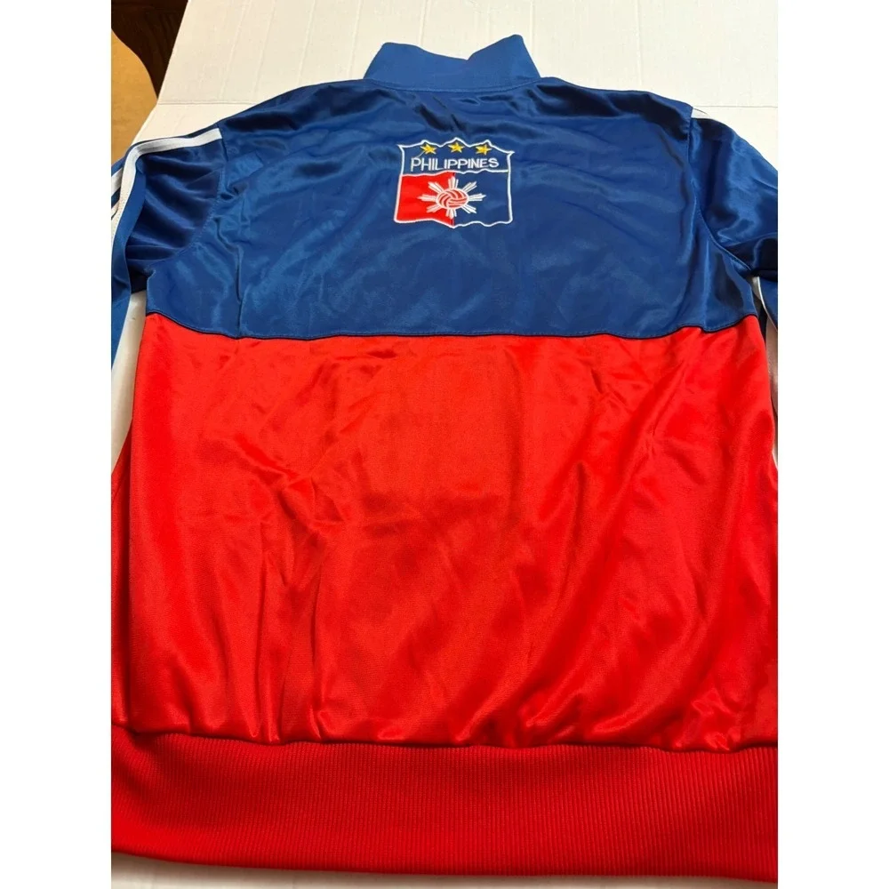Adidas Philippines Track Jacket Blue Red White Volleyball Full Zip Mens xLarge